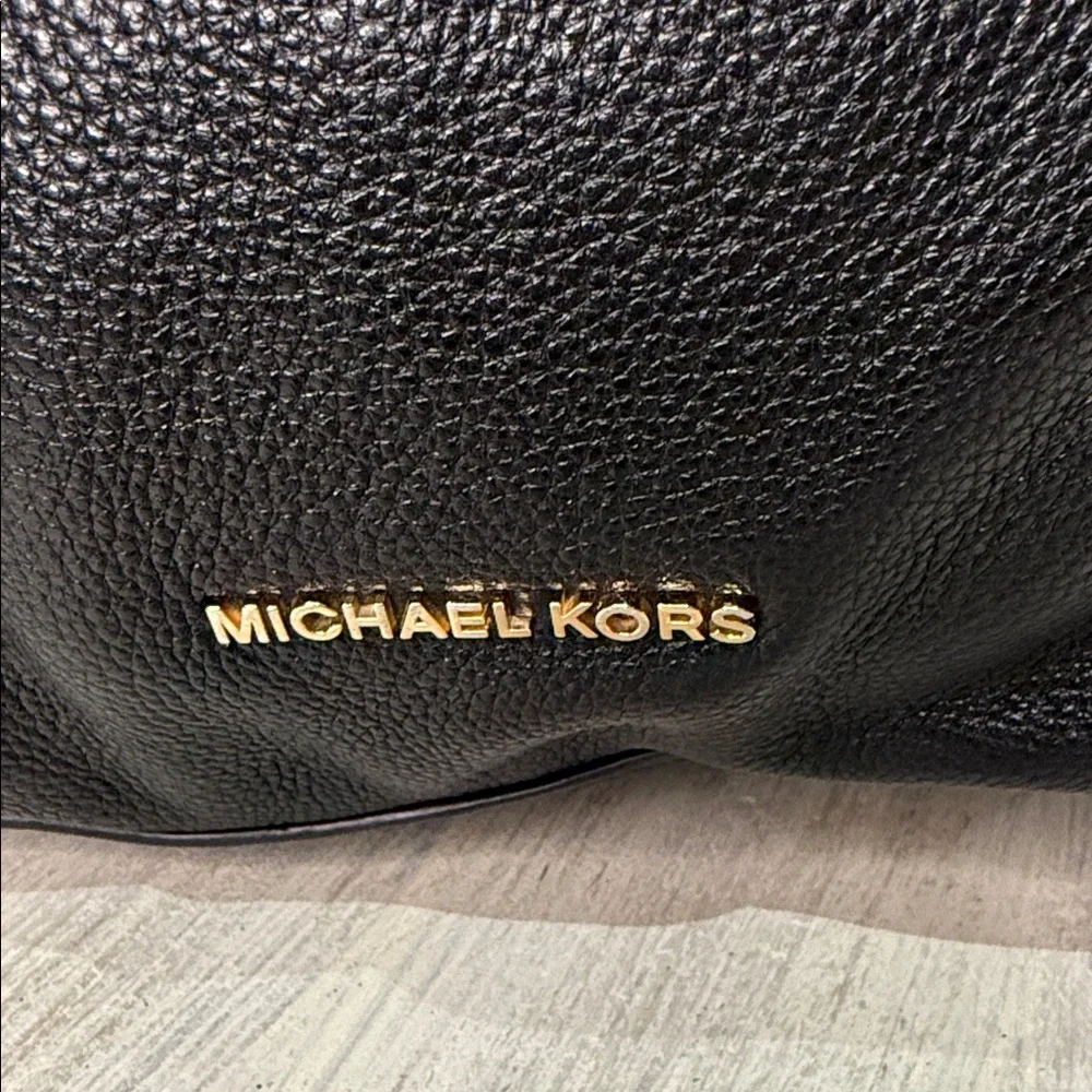 Michael Kors Black Pebbled Leather Hobo Bag